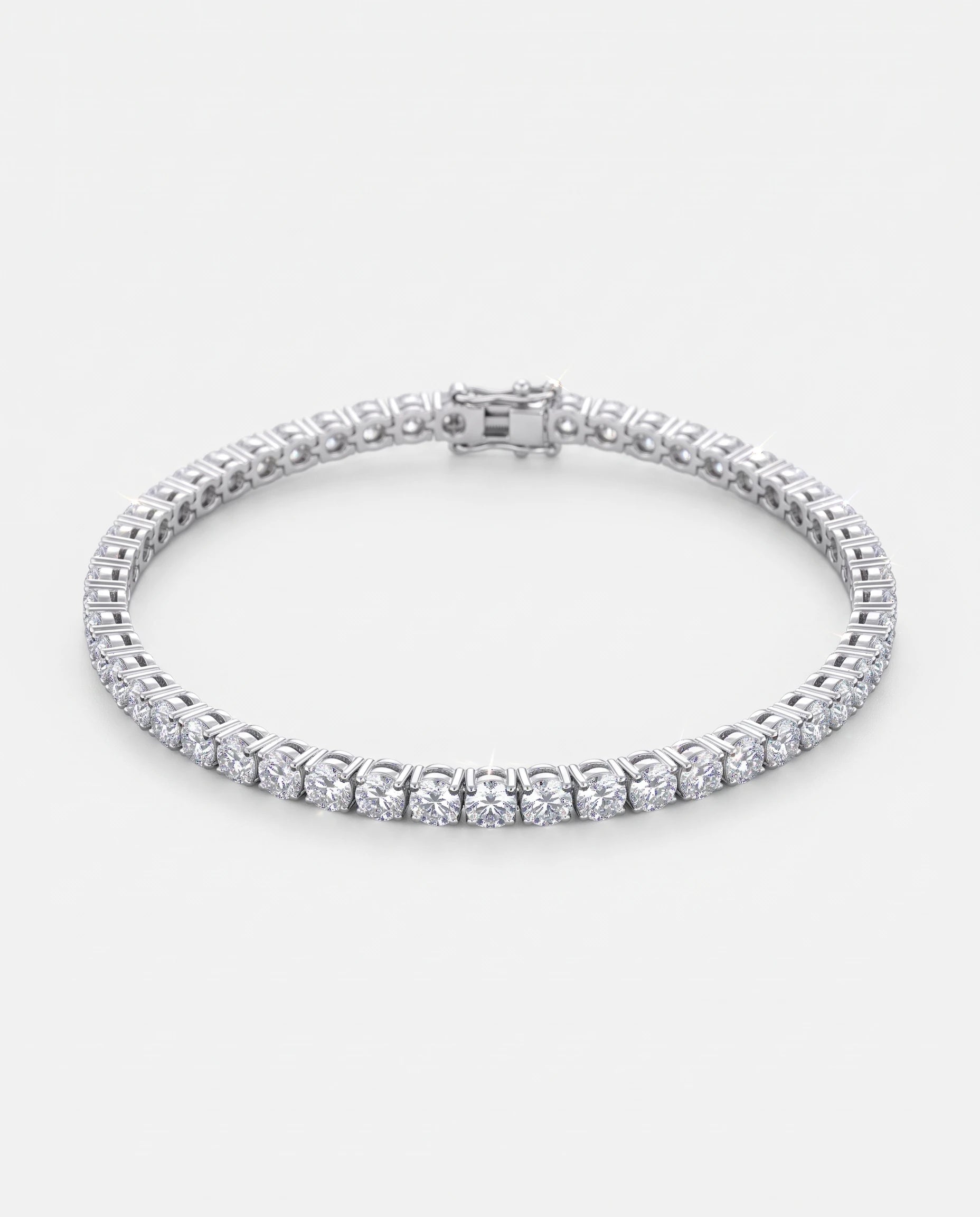 Frost Asia tennis bracelet — generated product visualization on off-white