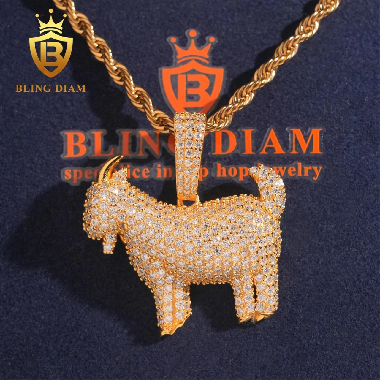 Moissanite GOAT Pendant
