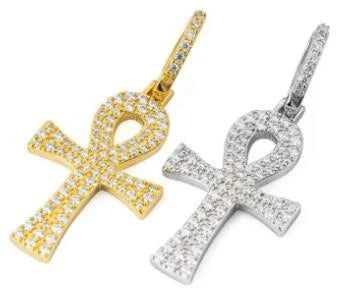 Moissanite Ankh Cross Pendant